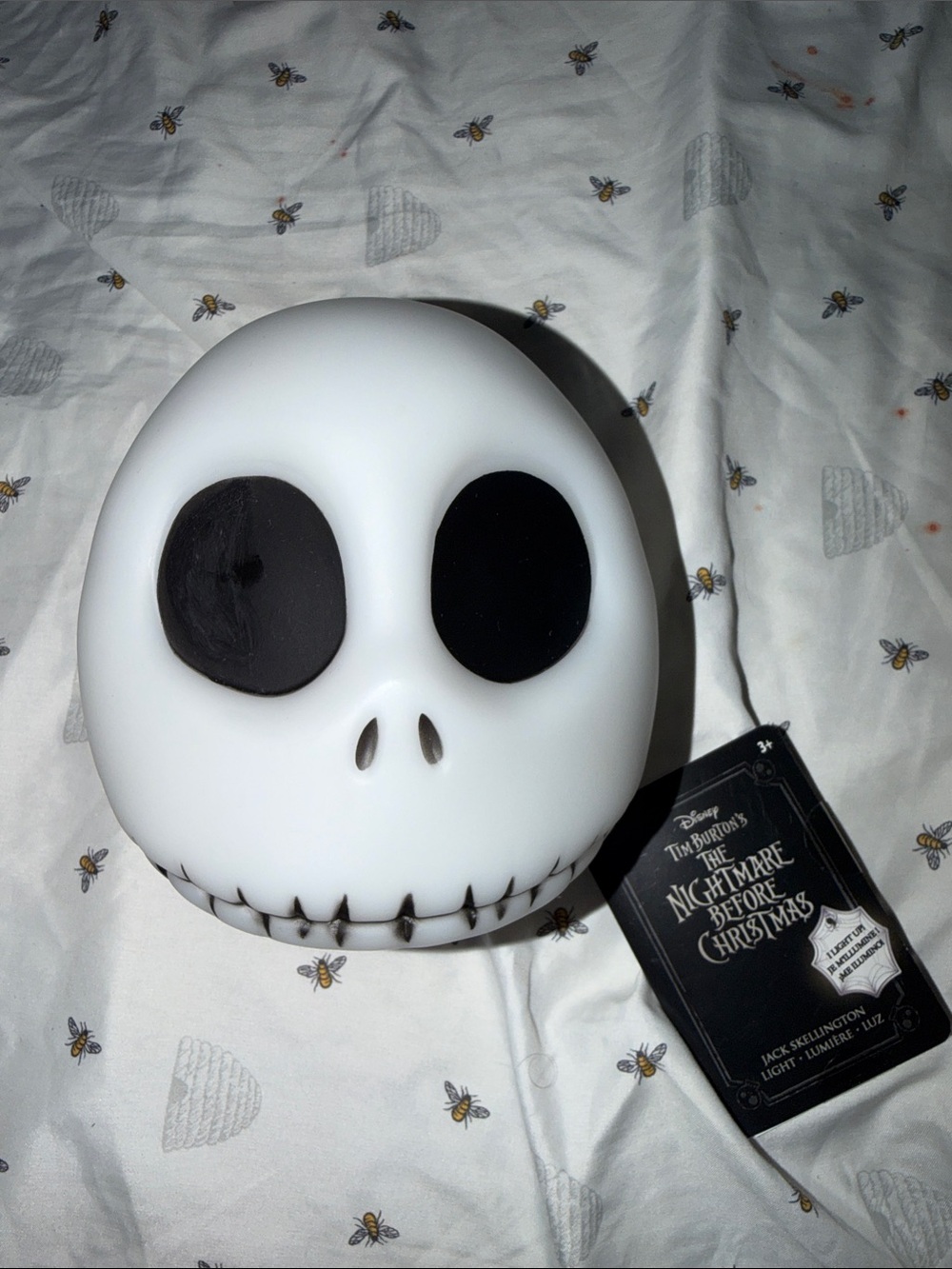 Disney Jack Skellington Skull Lantern - White & Black